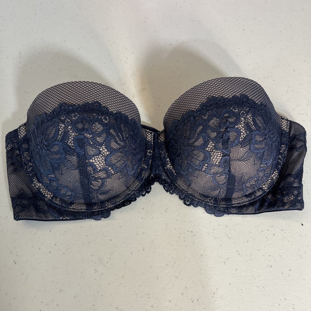 Maidenform SE1102 34 c Bra Brassiere Push Up Bra Lace Sexy Strapless 34C Padded